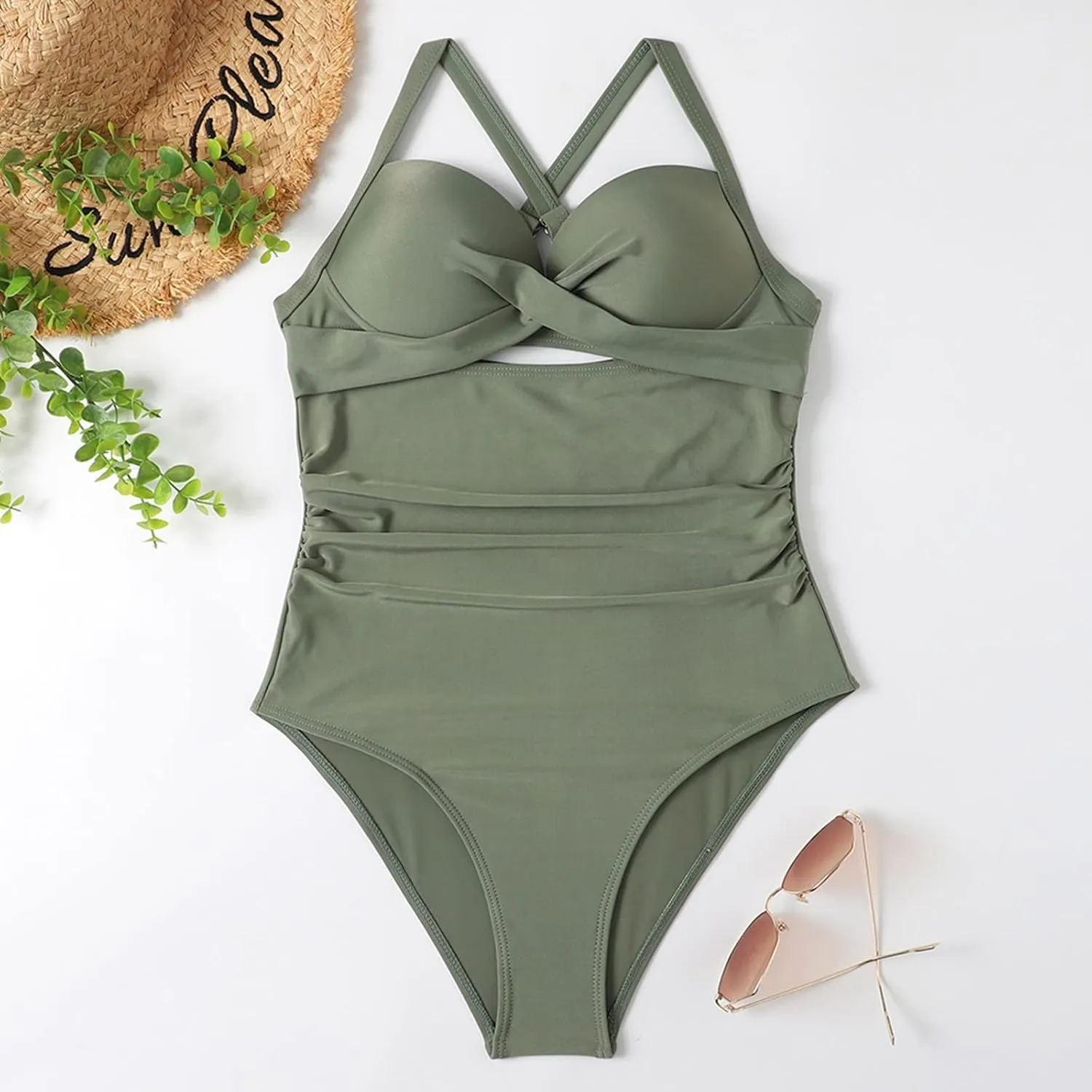 Rvidbe Women's High Waisted Swimsuit 2 Piece Bathing Suits Bikini Swimsuit Women Sexy