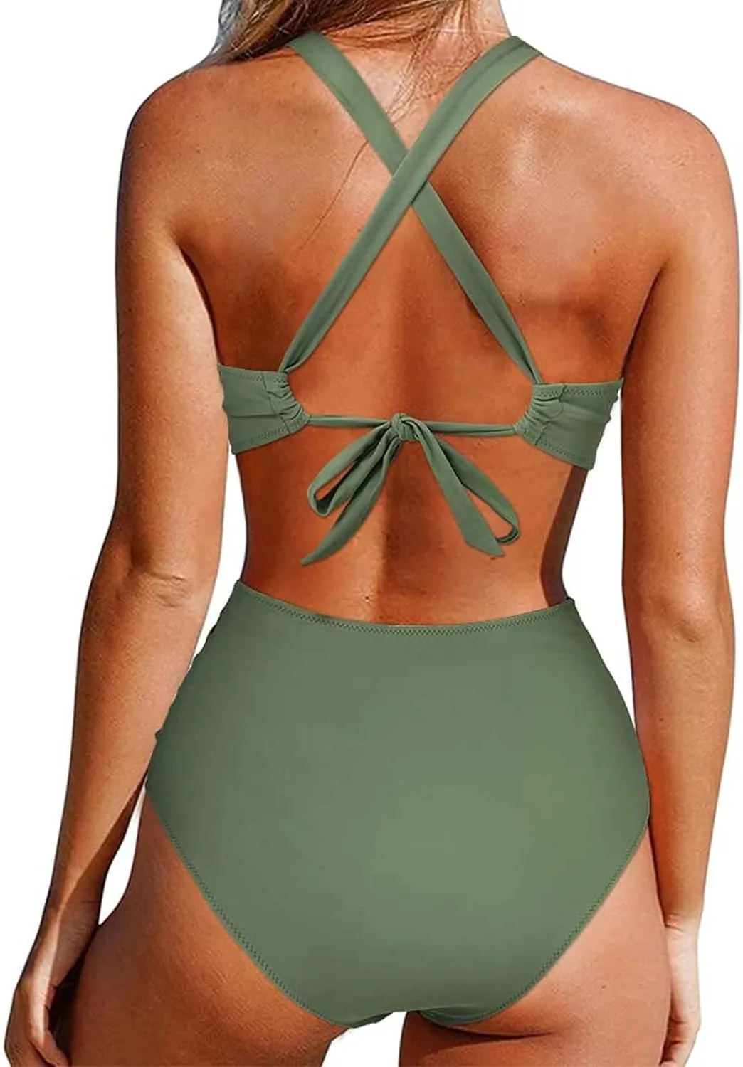 Rvidbe Women's High Waisted Swimsuit 2 Piece Bathing Suits Bikini Swimsuit Women Sexy