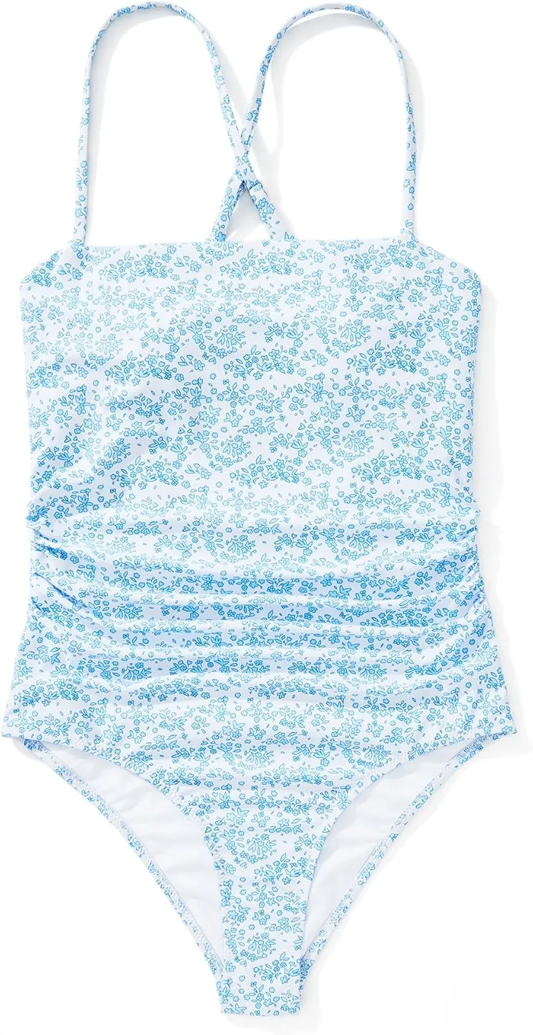 SUUKSESS Women Sexy Tummy Control One Piece Swimsuits Square Neck Bathing Suits