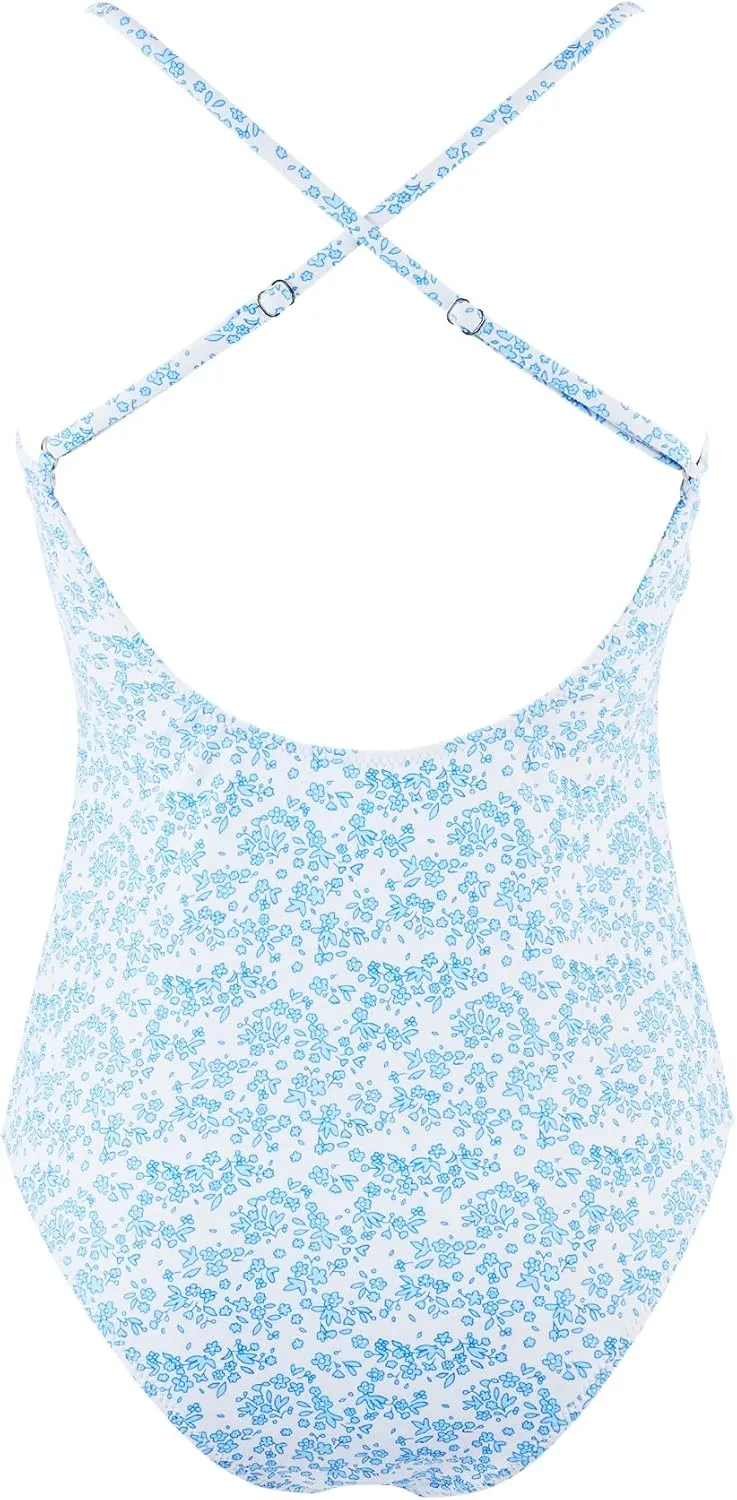 SUUKSESS Women Sexy Tummy Control One Piece Swimsuits Square Neck Bathing Suits