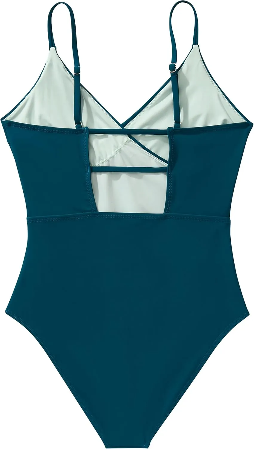 SUUKSESS Women Sexy Wrap Push Up One Piece Swimsuit Tummy Control Bathing Suit
