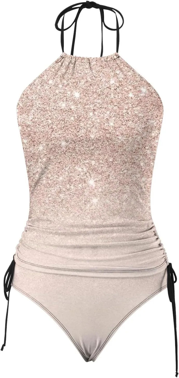 Swim Suits for Women 2025 Tummy Control Tankini Swimsuits Two Piece Tankinis High Neck Backless Top with Bottom