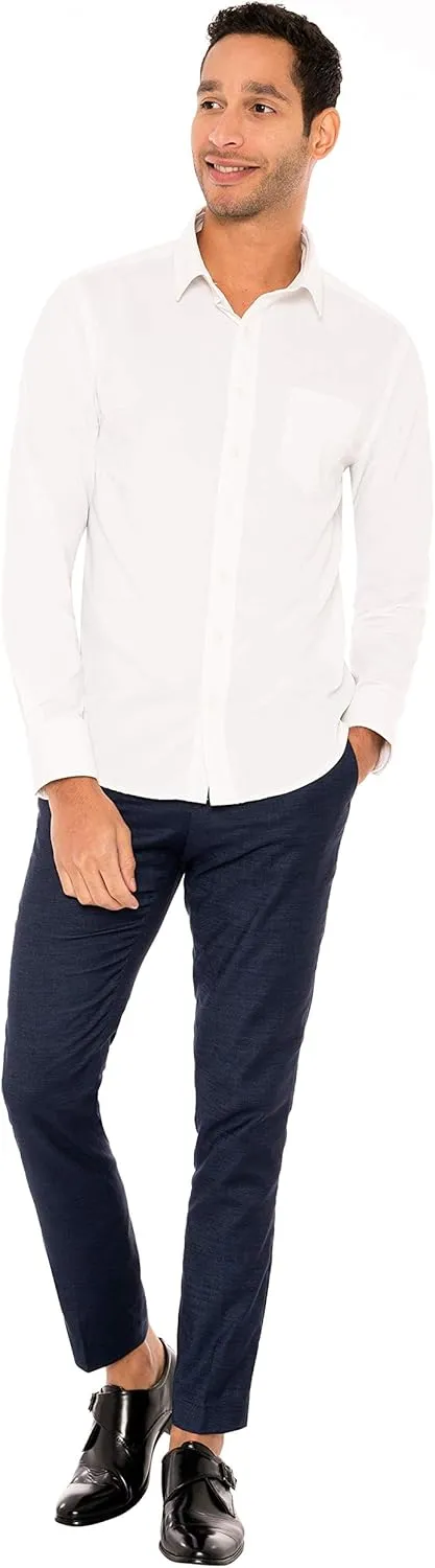 Untucked Shirts for Men Long Sleeve - Dry Fit Untuck Casual Shirt - Slim Fit