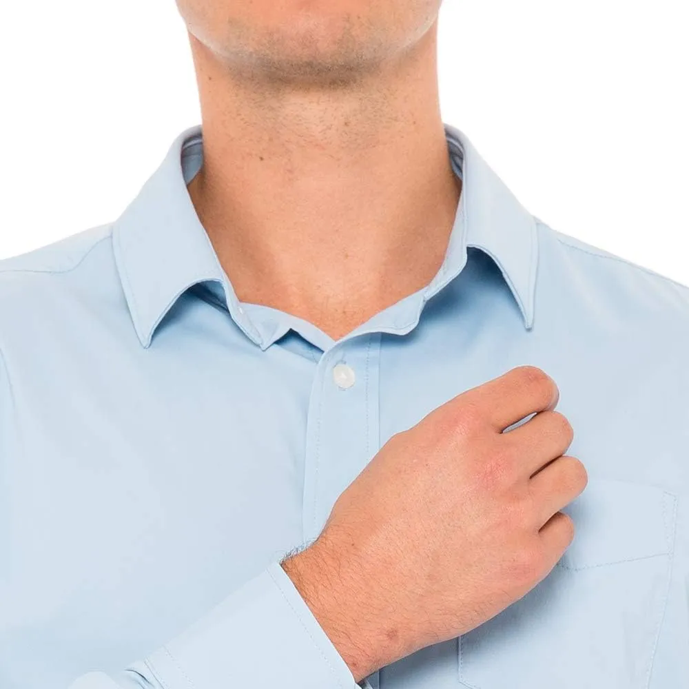 Untucked Shirts for Men Long Sleeve - Dry Fit Untuck Casual Shirt - Slim Fit