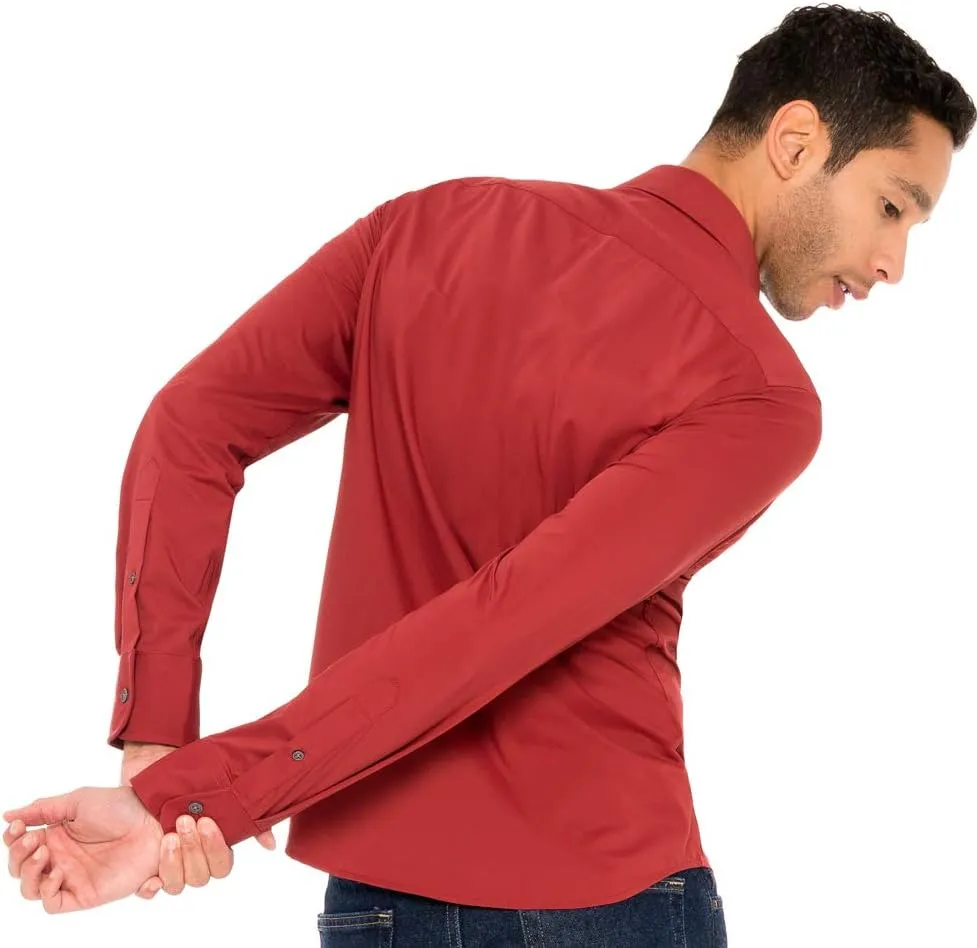 Untucked Shirts for Men Long Sleeve - Dry Fit Untuck Casual Shirt - Slim Fit