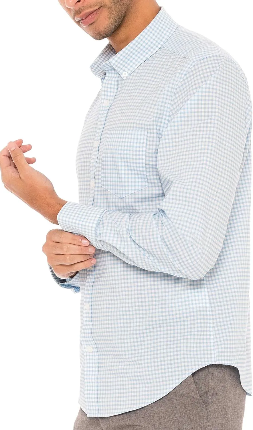Untucked Shirts for Men Long Sleeve - Dry Fit Untuck Casual Shirt - Slim Fit