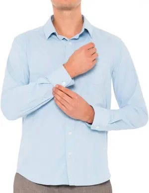 Untucked Shirts for Men Long Sleeve - Dry Fit Untuck Casual Shirt - Slim Fit