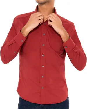Untucked Shirts for Men Long Sleeve - Dry Fit Untuck Casual Shirt - Slim Fit