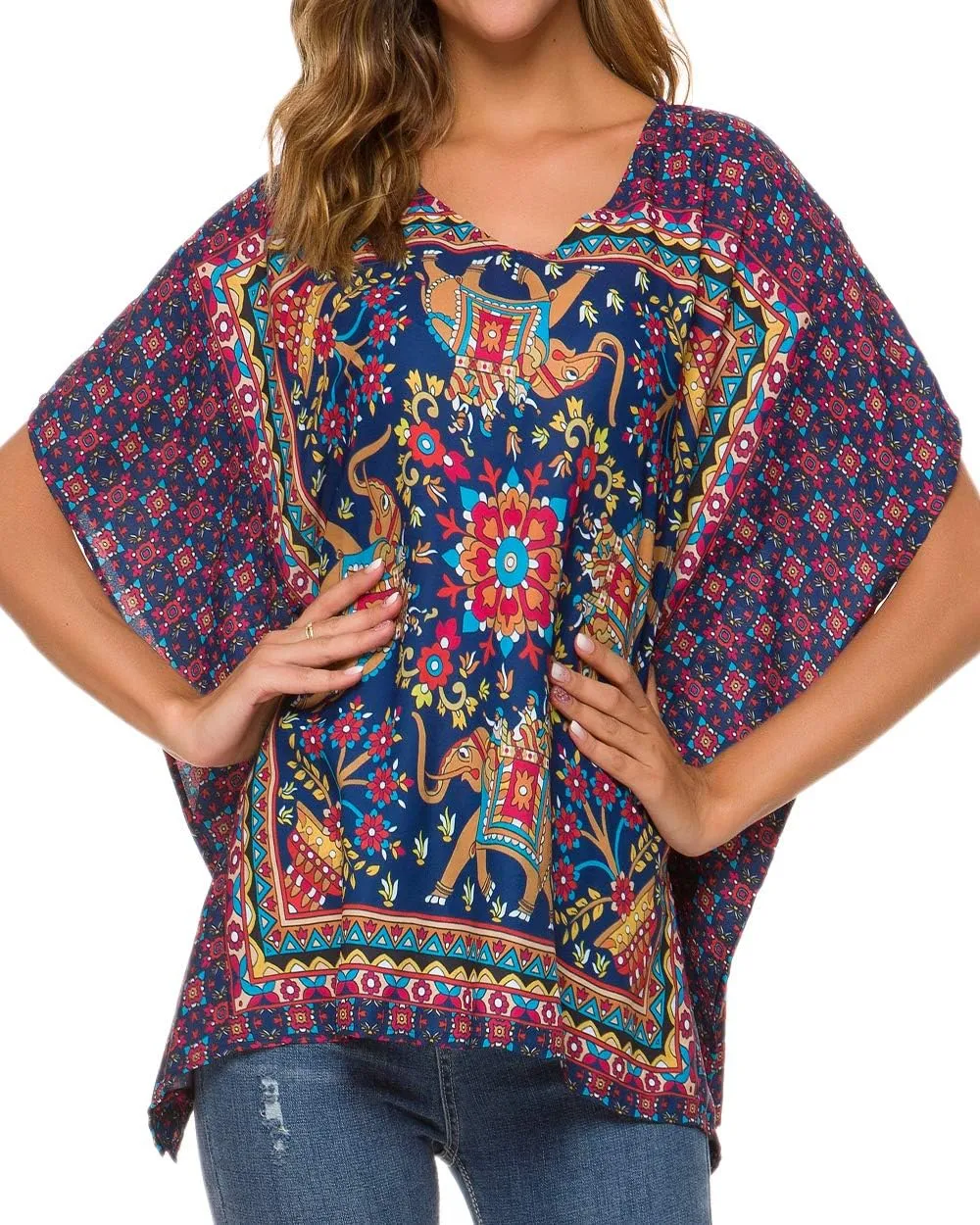 WEIYAN Women's Loose Casual Short Sleeve Floral Chiffon Tops T-Shirt Blouse