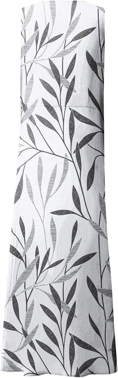 Women 2024 Summer Tank Dress Sleeveless U Neck Printed/Solid Boho Beach Shirt Maxi Flowy Linen Cotton Dresses with Pocket