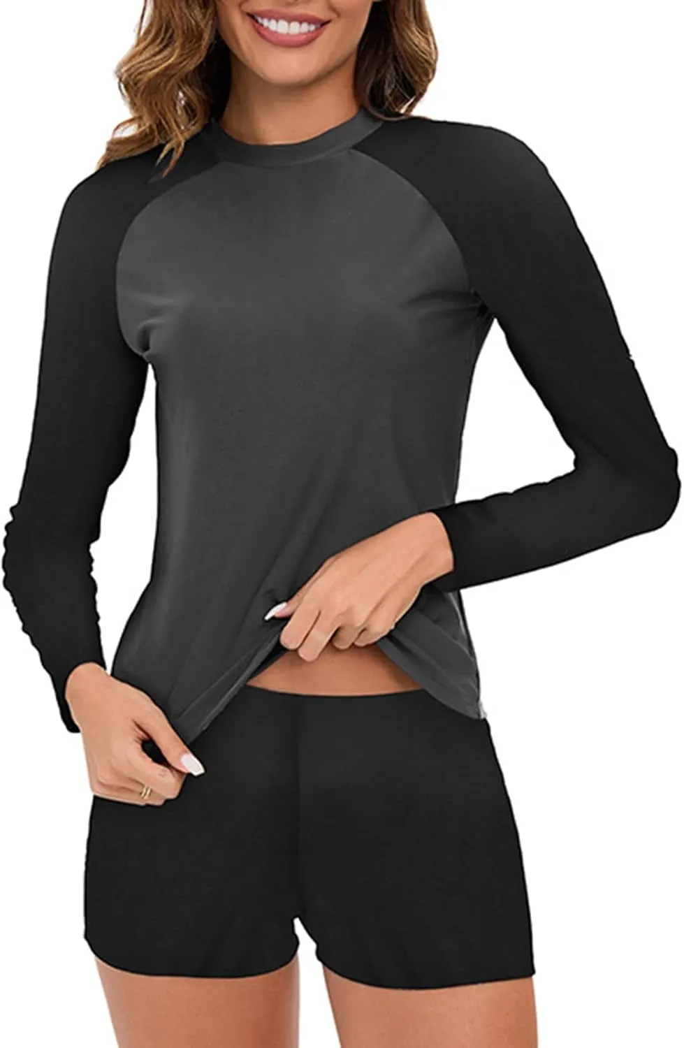 Women Long Sleeve One Piece Boyleg Swimsuit Front Zipper Surfing Bathing Suit Tummy Control Slim Swimwear 2025