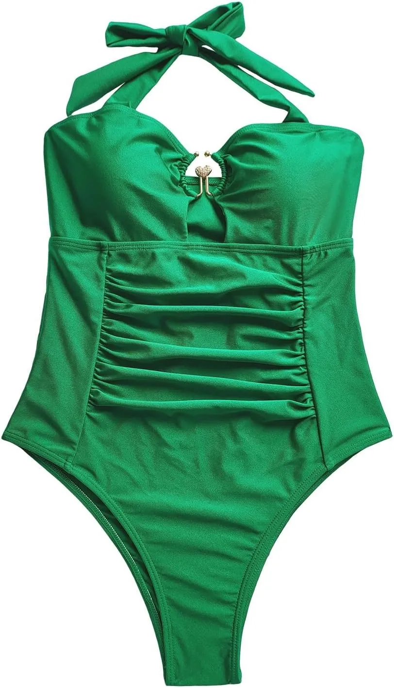Women's Bikini Solid Color Sexy Swimsuit Bikini Ruffles