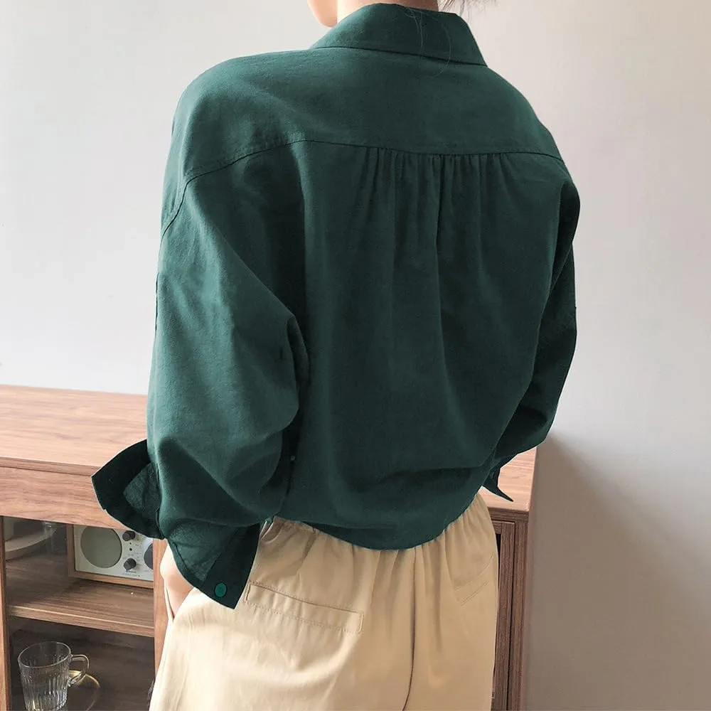 Womens Button Down V Neck Shirts 3/4 Sleeve Tie Front Loose Office Business Shirt Blouse Summer Casual Tops