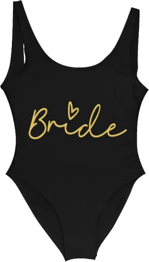 Women's One Piece Swimsuit Sexy Letter Print Tummy Control Backless Cheeky Bathing Suits Slimming High Cut Swimwear