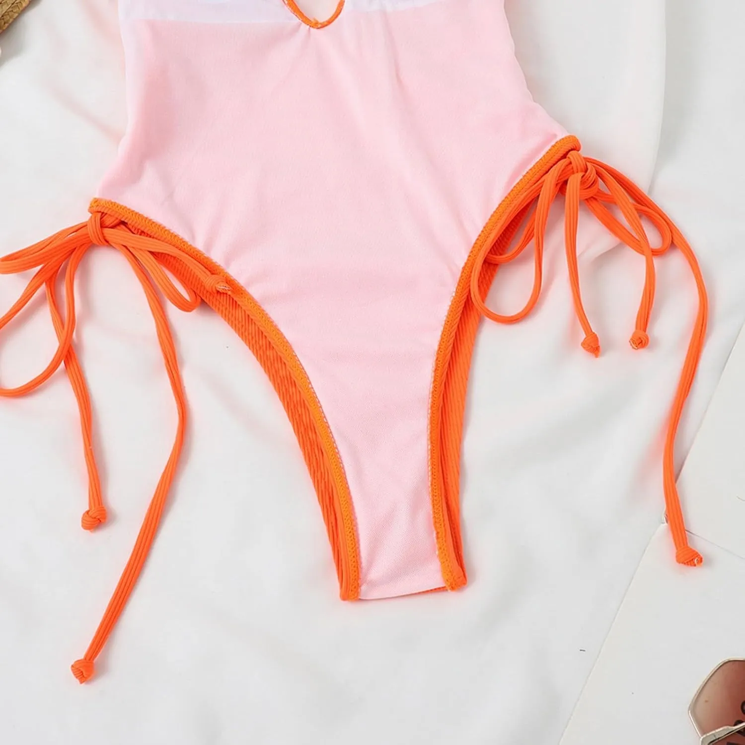 Women's One Piece Swimsuit Tummy Control Ruched Bathing Suit Deep V Neck Criss Cross Backless Swimwear 2025