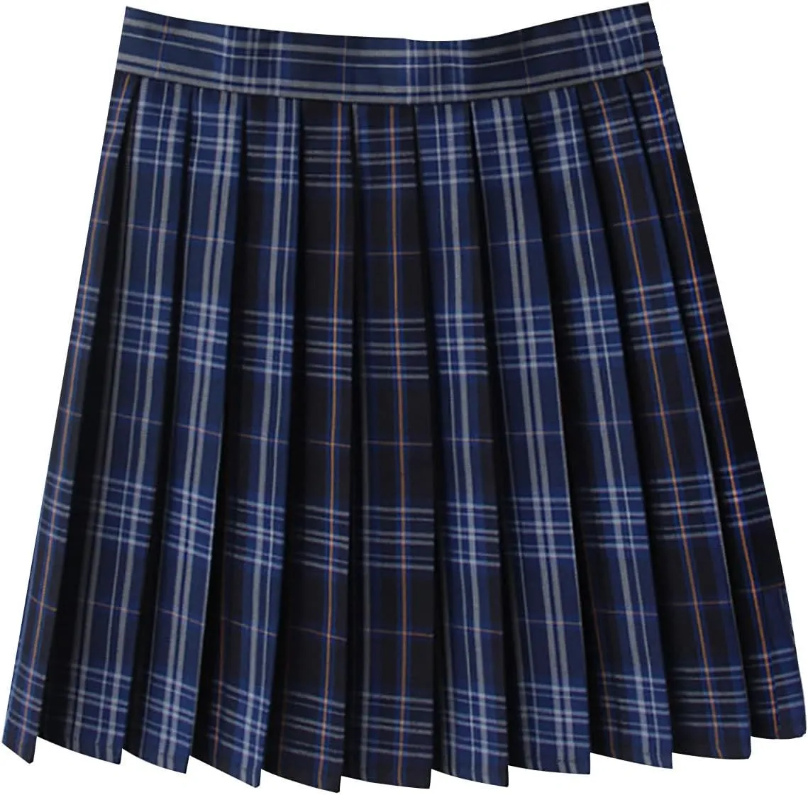 Women's Pleated Mini Skirts and Tie 3 Piece Sets Sexy Cute Plaid Skirt High Waisted A-Line Swing Lingerie Skirt