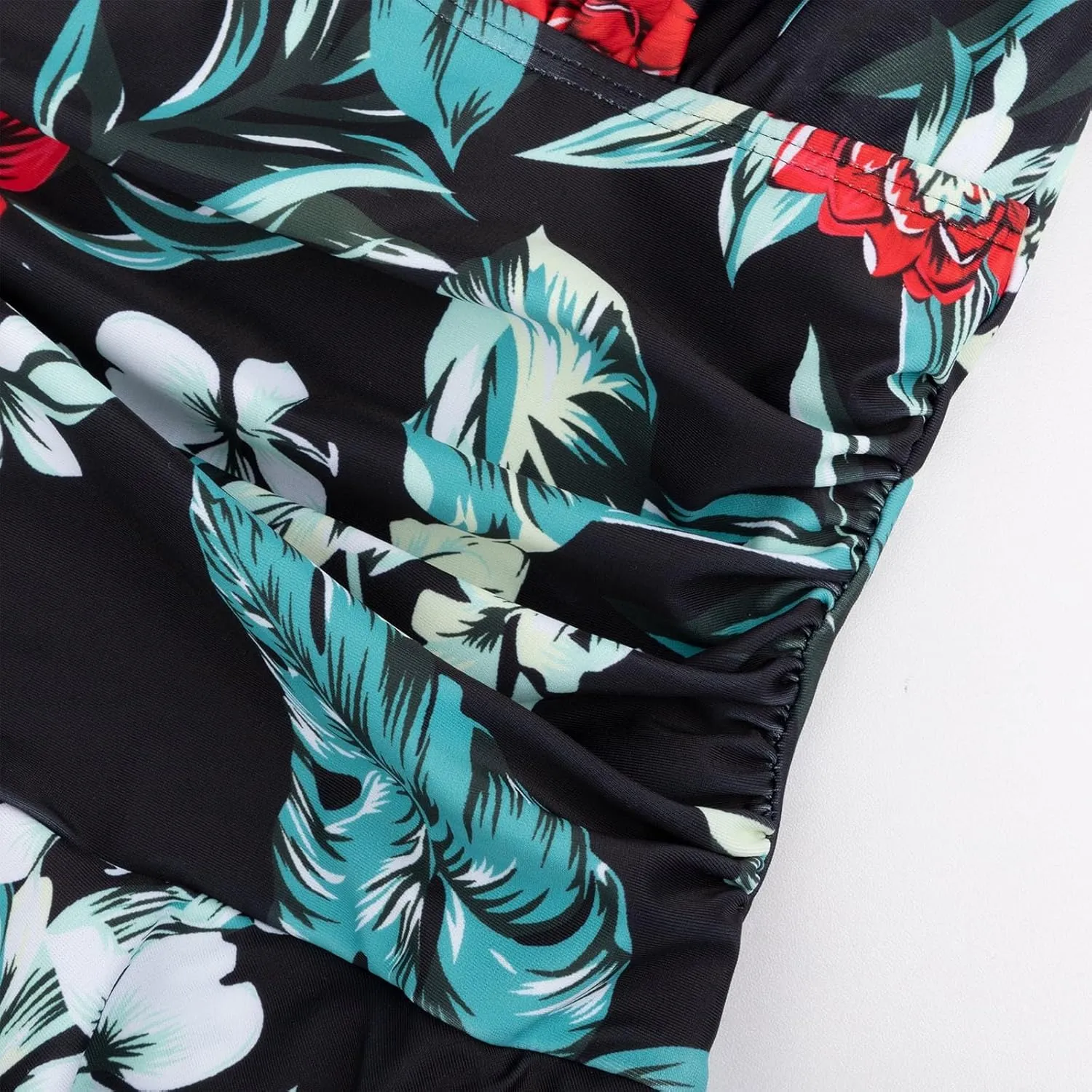 Women's Plus Size One Piece Swimsuits Tummy Control Sexy Ruched Bathing Suit Full Coverage Swimwear with Skirt 2025