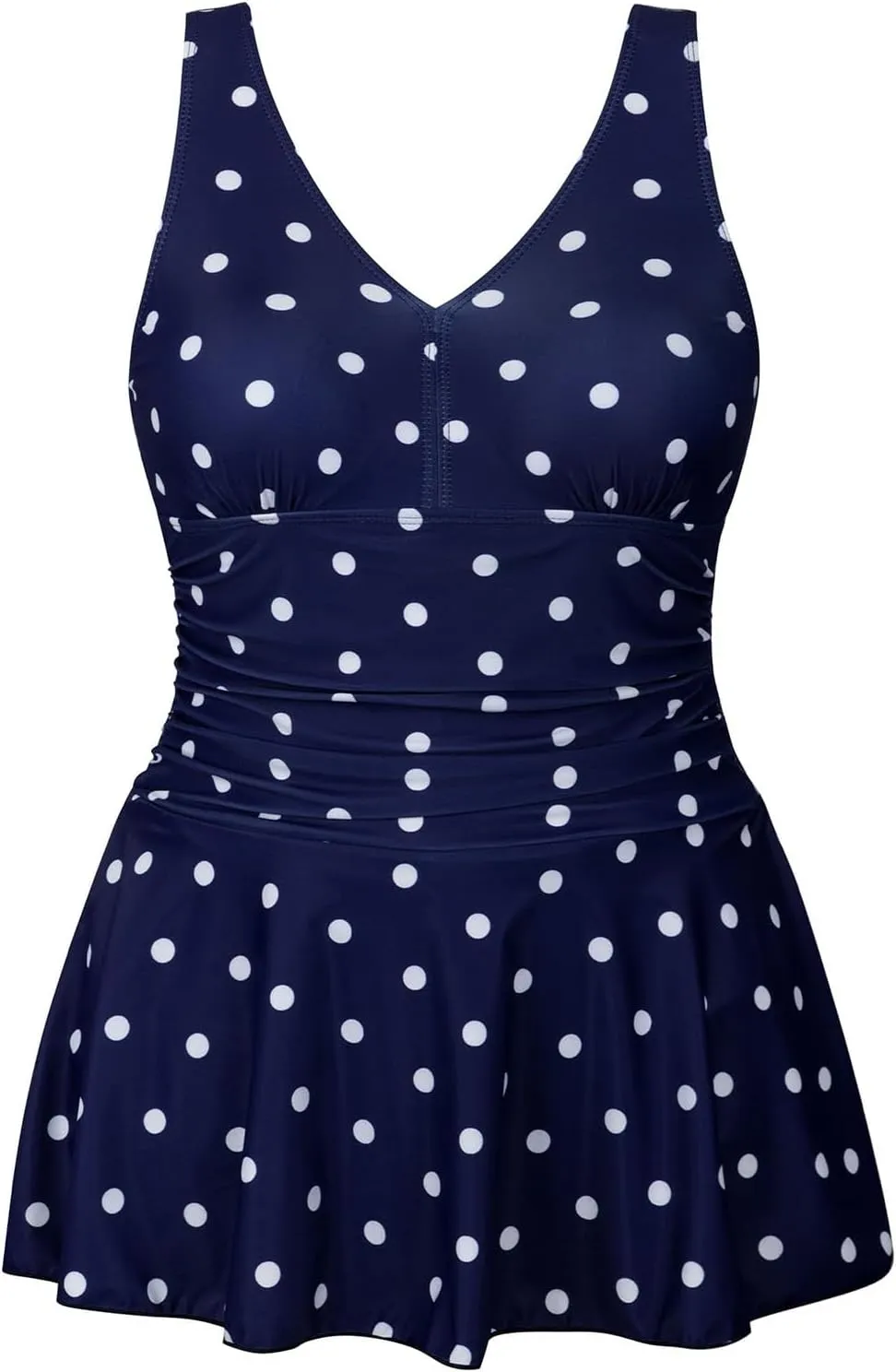 Women's Plus Size One Piece Swimsuits Tummy Control Sexy Ruched Bathing Suit Full Coverage Swimwear with Skirt 2025
