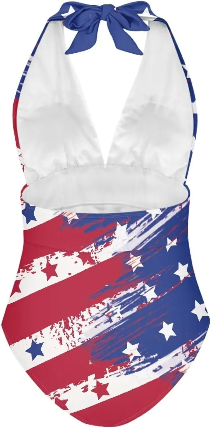 Women's Sexy Bikini Swimsuits Sexy One Piece Bikini Swimsuit Tummy Control Bathing Suits V Neck Halter Bikini S-3XL