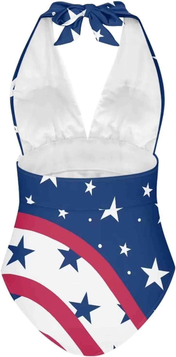 Women's Sexy Bikini Swimsuits Sexy One Piece Bikini Swimsuit Tummy Control Bathing Suits V Neck Halter Bikini S-3XL