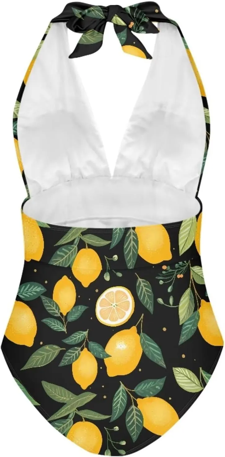 Women's Sexy Bikini Swimsuits Sexy One Piece Bikini Swimsuit Tummy Control Bathing Suits V Neck Halter Bikini S-3XL