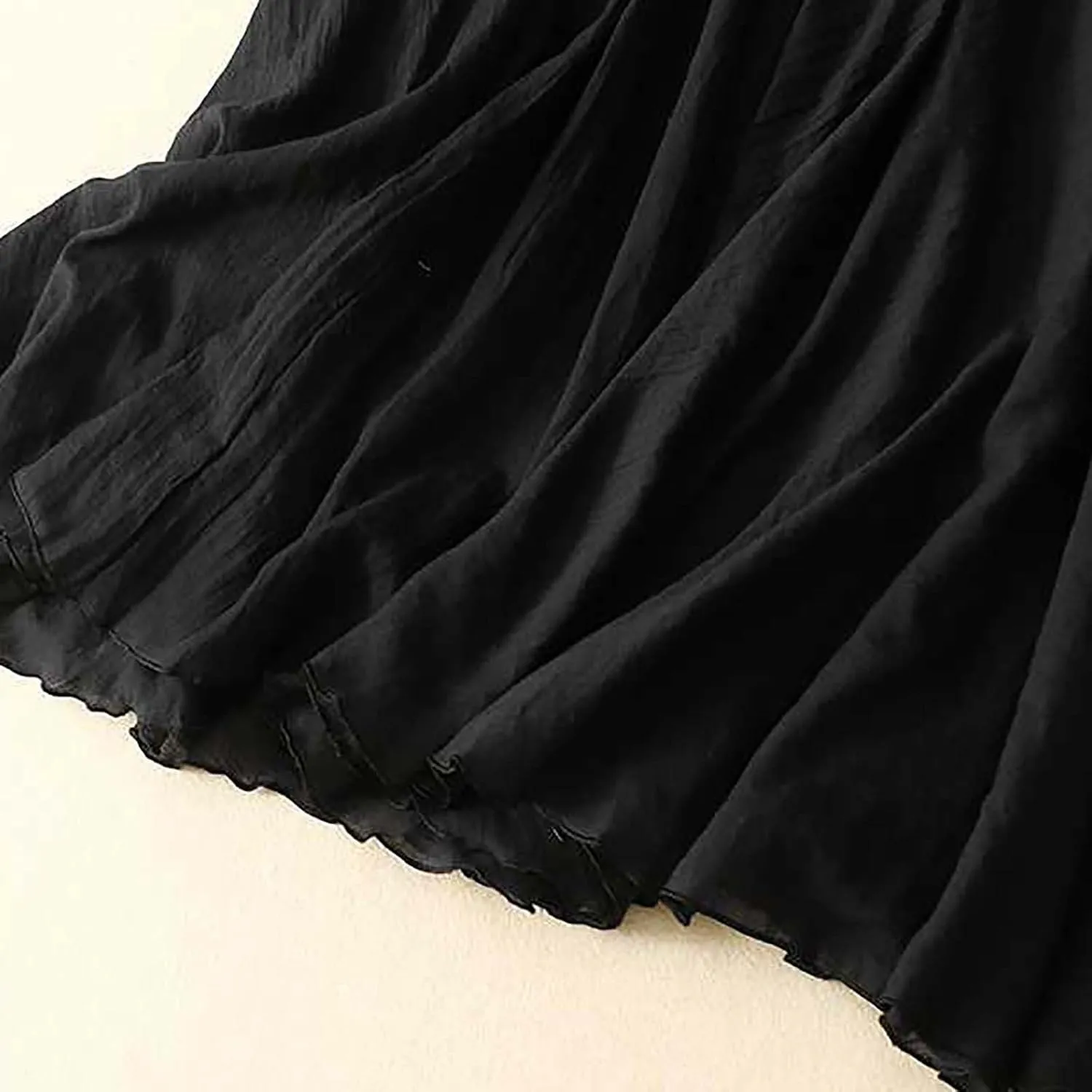 Women's Summer Bohemian Elastic Waist Long Flowy Cotton Linen Skirt Renaissance Casual Lightweight Maxi Skirt 2025