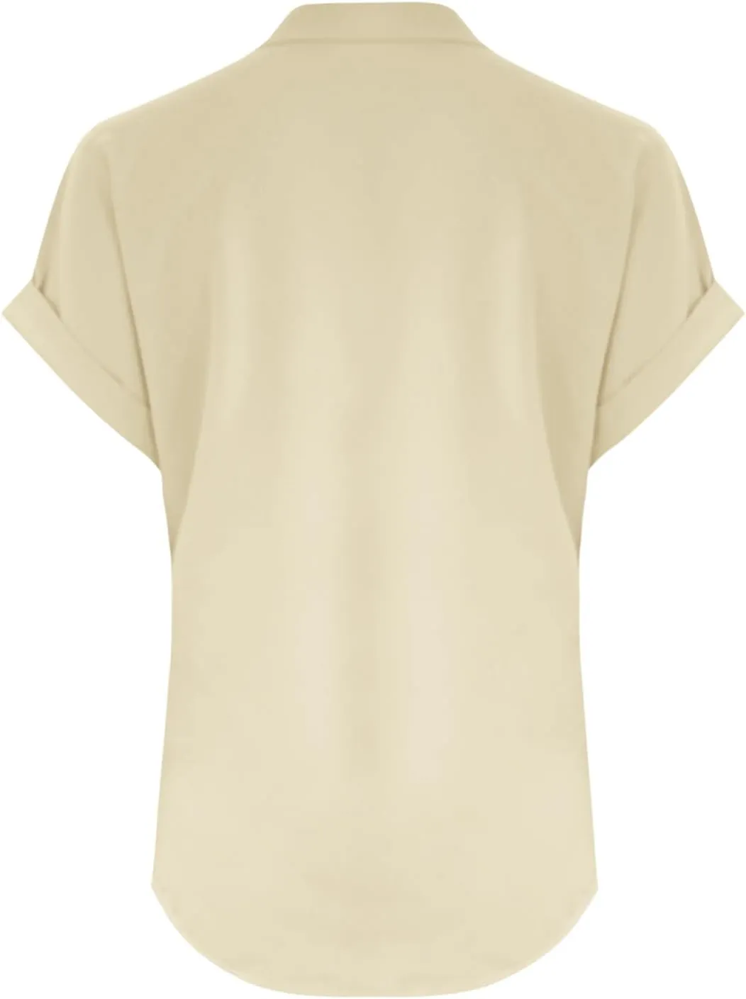 Womens Summer Tops Dressy Casual Linen Shirts Button Short Sleeve Blouse Loose Fit V Neck Work Henley Tshirt