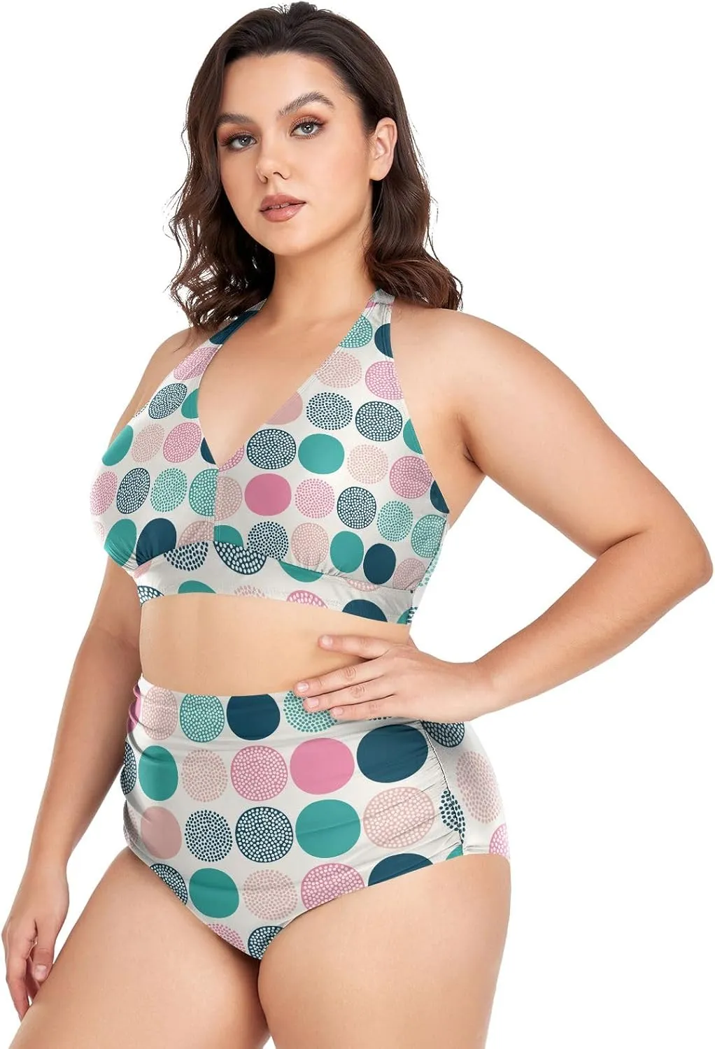 Women's Two Piece Swimsuits High Waisted Strapless Bikini Sets Women Swimsuit Plus Size Bikini Set