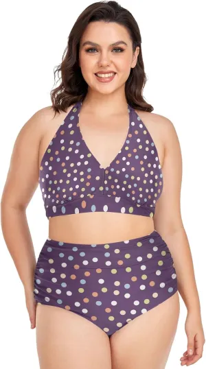 Women's Two Piece Swimsuits High Waisted Strapless Bikini Sets Women Swimsuit Plus Size Bikini Set