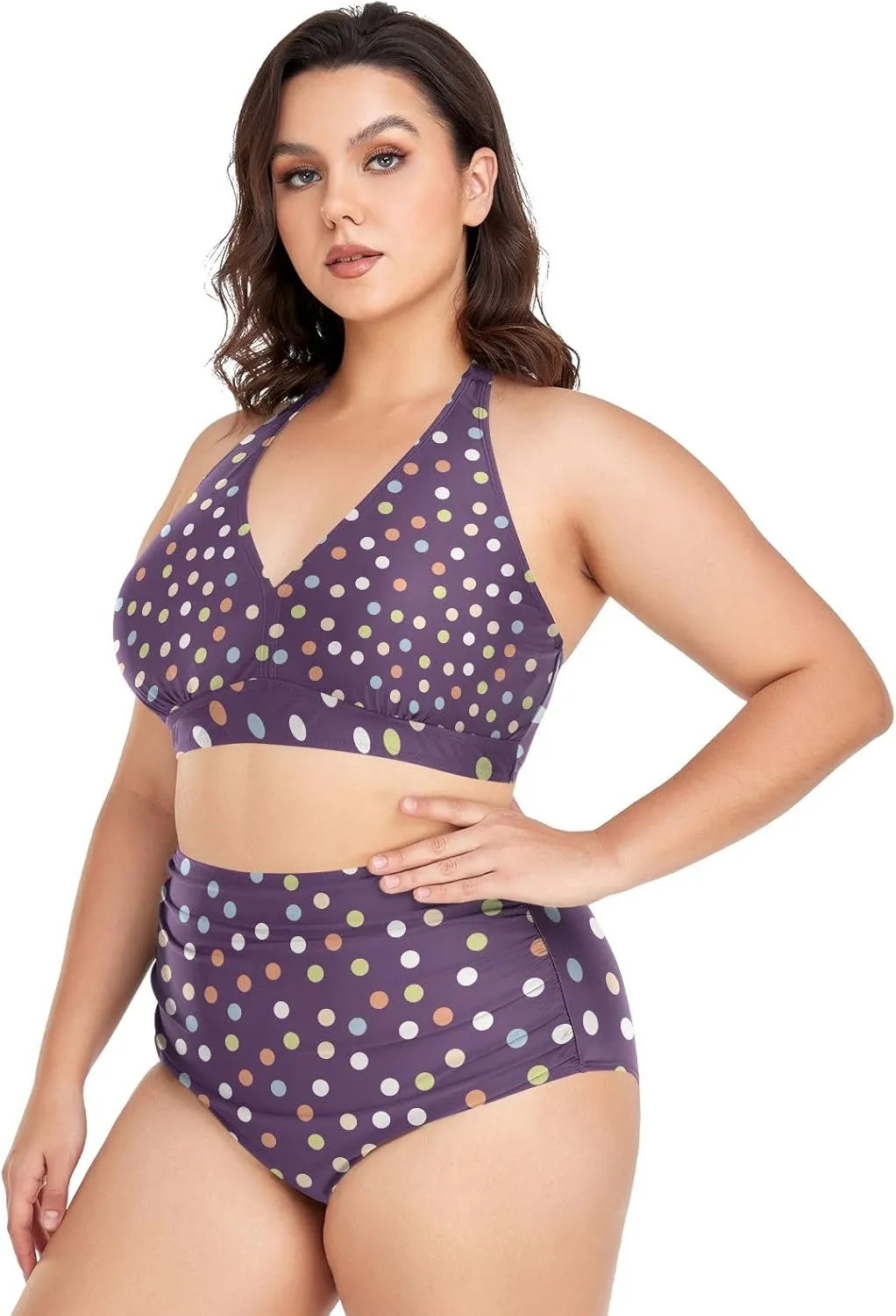 Women's Two Piece Swimsuits High Waisted Strapless Bikini Sets Women Swimsuit Plus Size Bikini Set