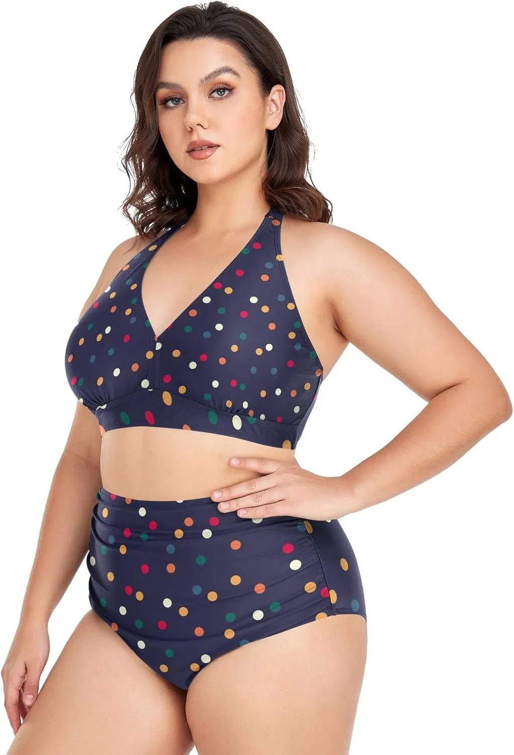 Women's Two Piece Swimsuits High Waisted Strapless Bikini Sets Women Swimsuit Plus Size Bikini Set