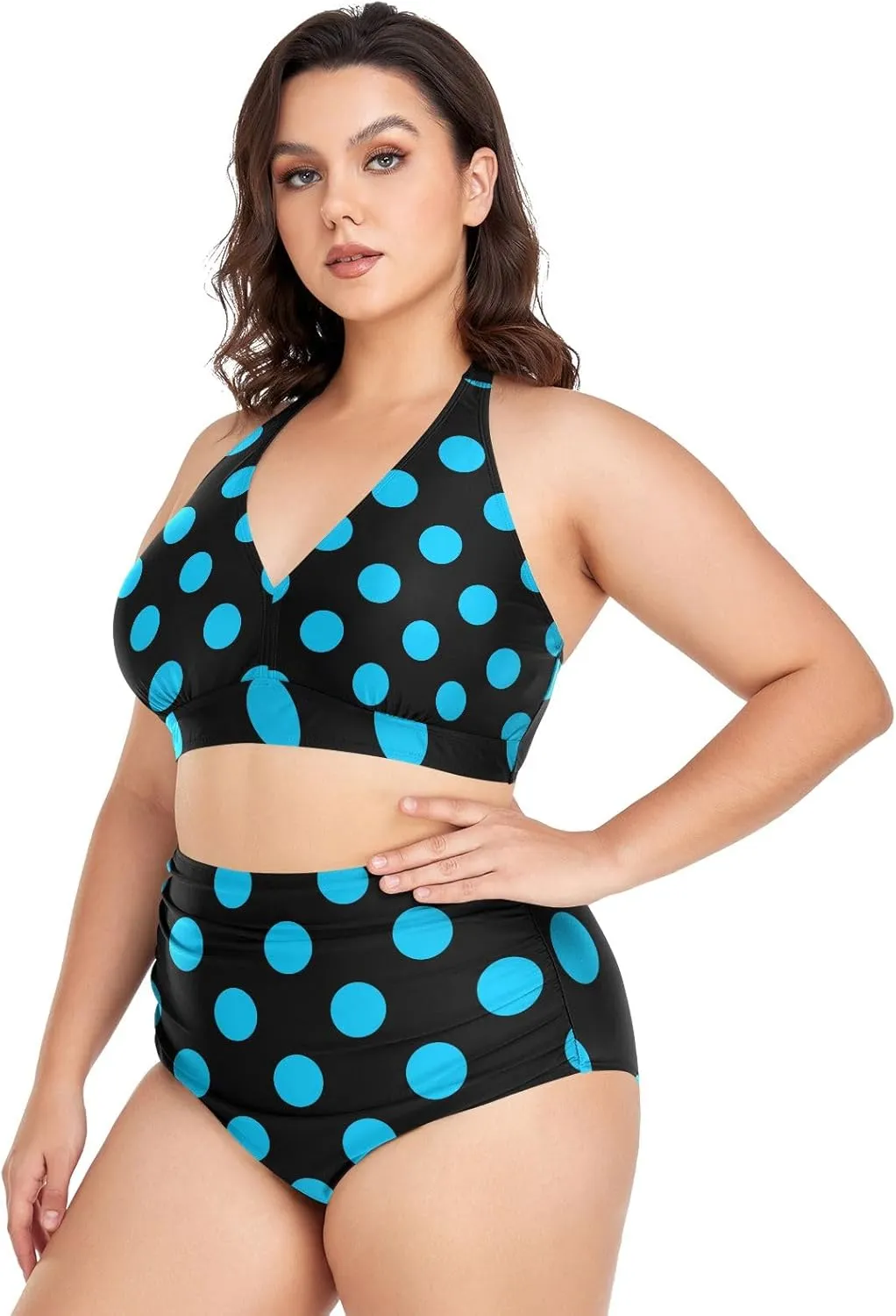 Women's Two Piece Swimsuits High Waisted Strapless Bikini Sets Women Swimsuit Plus Size Bikini Set
