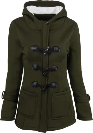Womens Winter Warm Coat Plus Size Casual Fleece Sherpa Lined Hoodie Jackets Thicken Military Hooded Parkas Puffer Down Jacket
