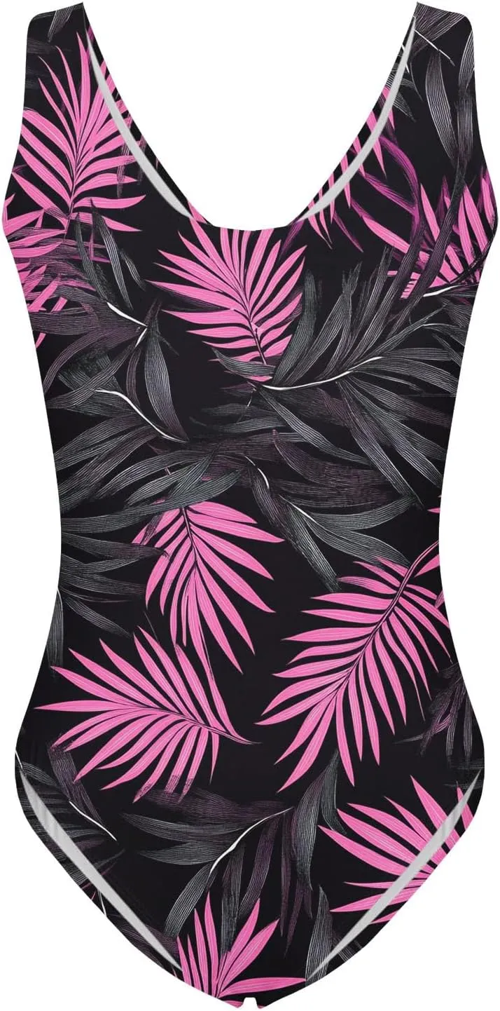 yardsong One Piece Swimsuit Women Tummy Control Floral Print Bathing Suits Scoop Neck Slimming Conservative Swimwear