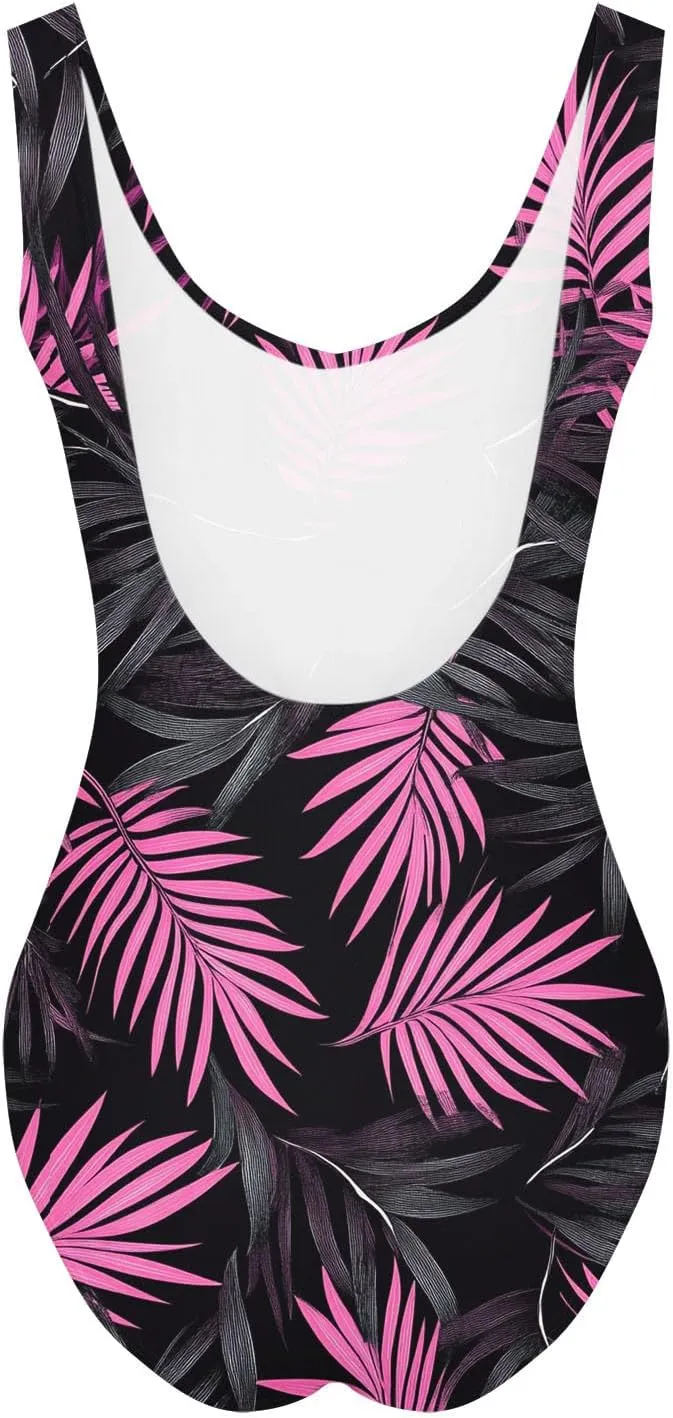 yardsong One Piece Swimsuit Women Tummy Control Floral Print Bathing Suits Scoop Neck Slimming Conservative Swimwear