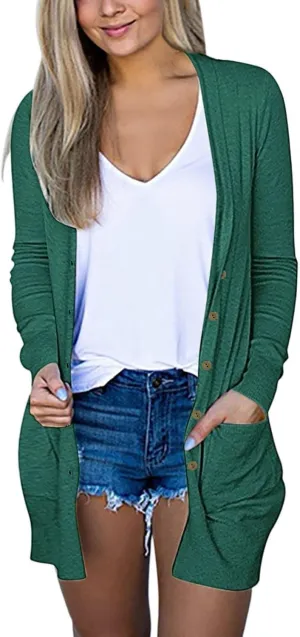 ZYXTIM Summer Cardigans for Women Lightweight Long Sleeve Button Down Thin Sun Protection Outerwear Beach Cover Up 2024 Fall